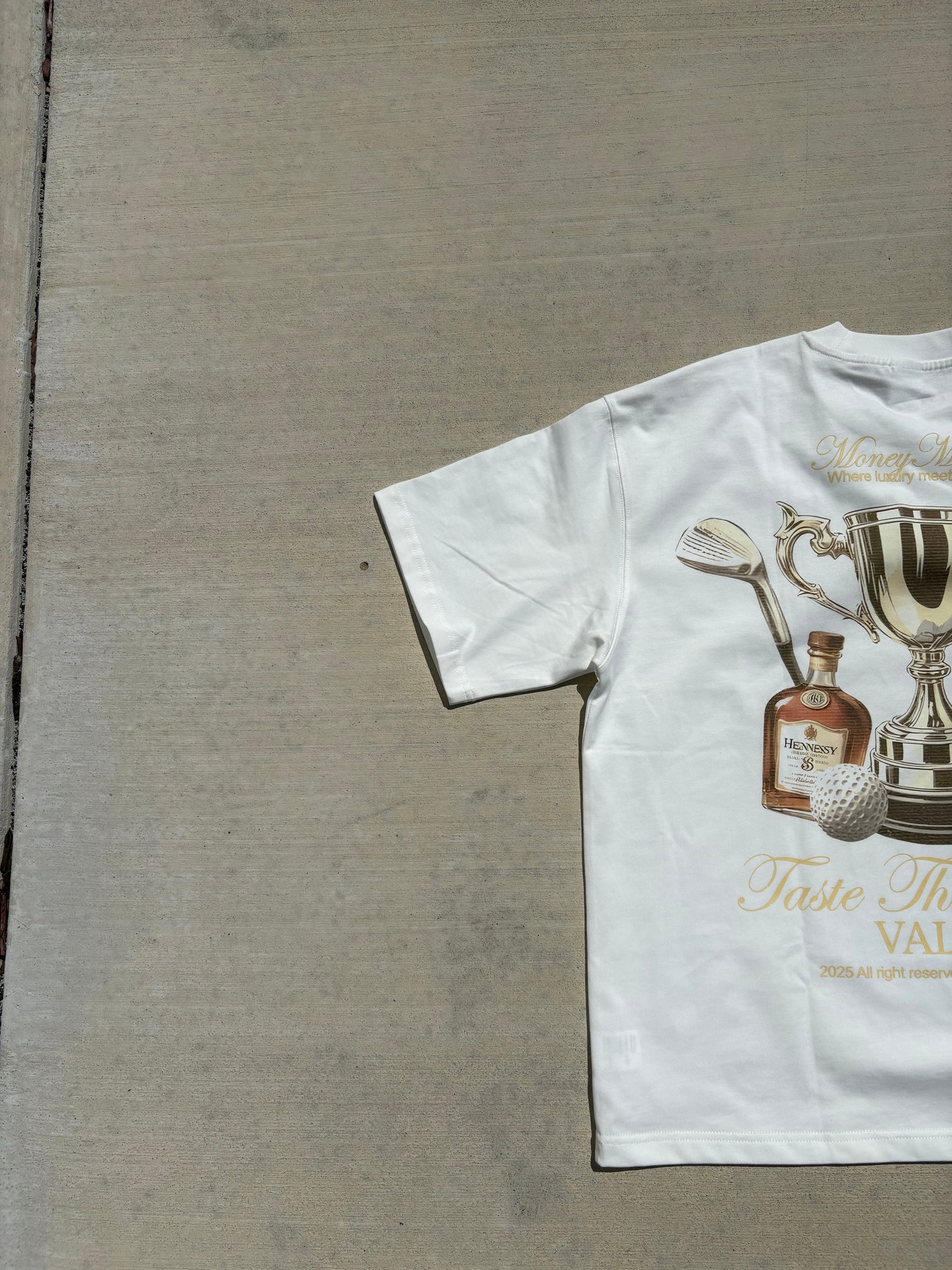 Champagne Stain White Tee