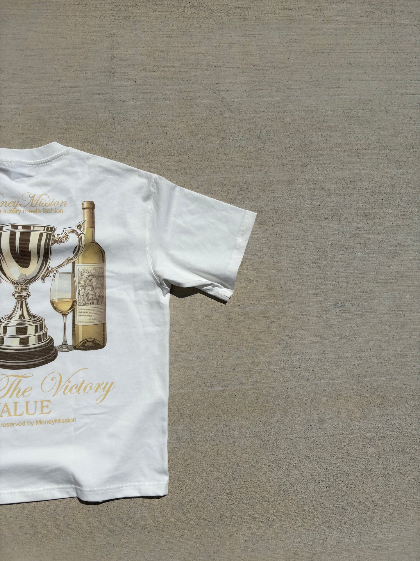Champagne Stain White Tee