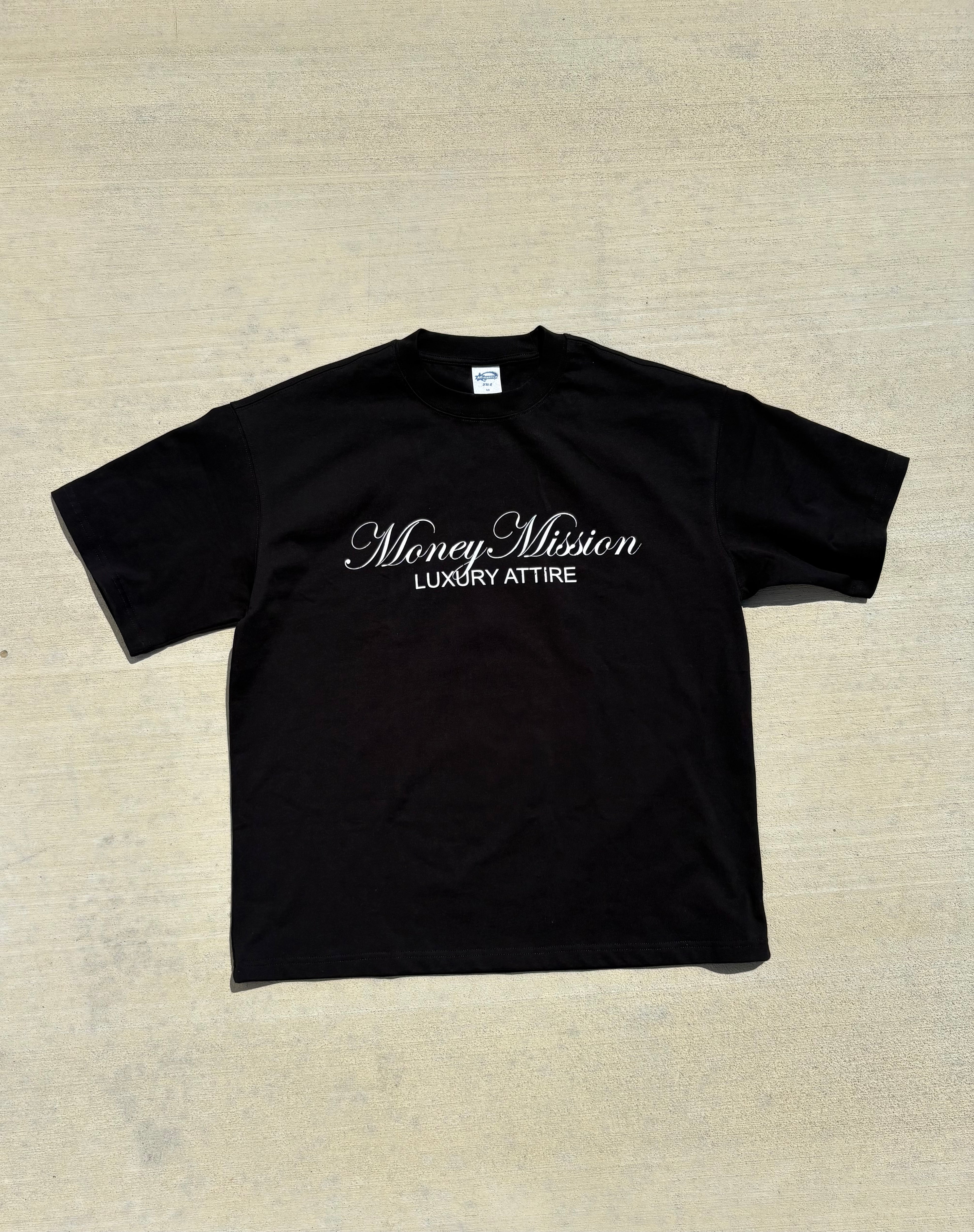 Champagne Stain Black Tee