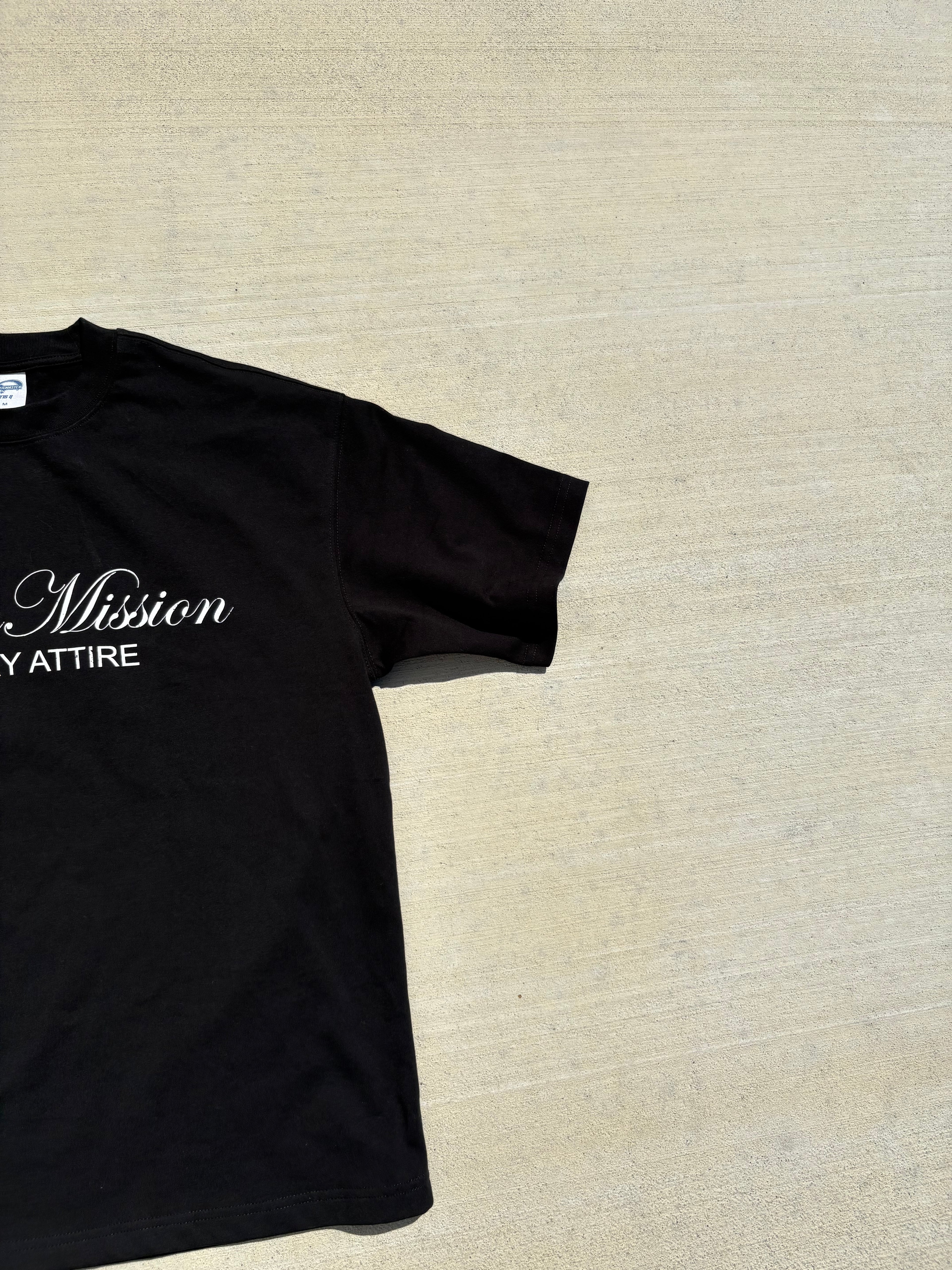 Champagne Stain Black Tee