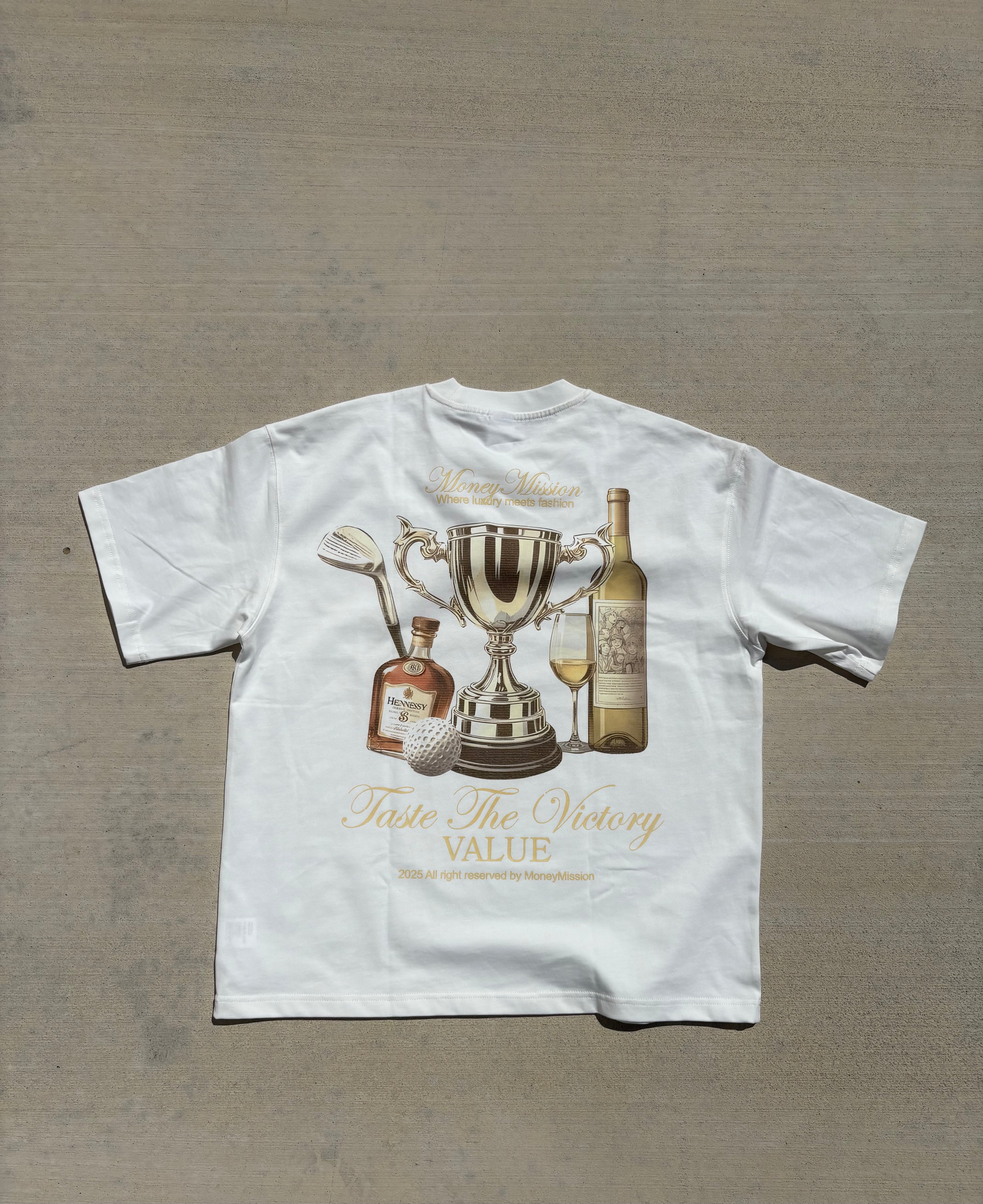 Champagne Stain White Tee