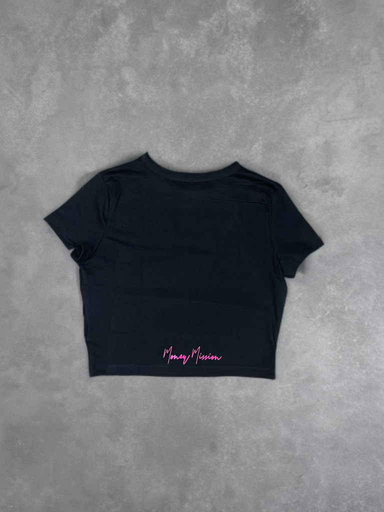 Black MONEY Crop Top