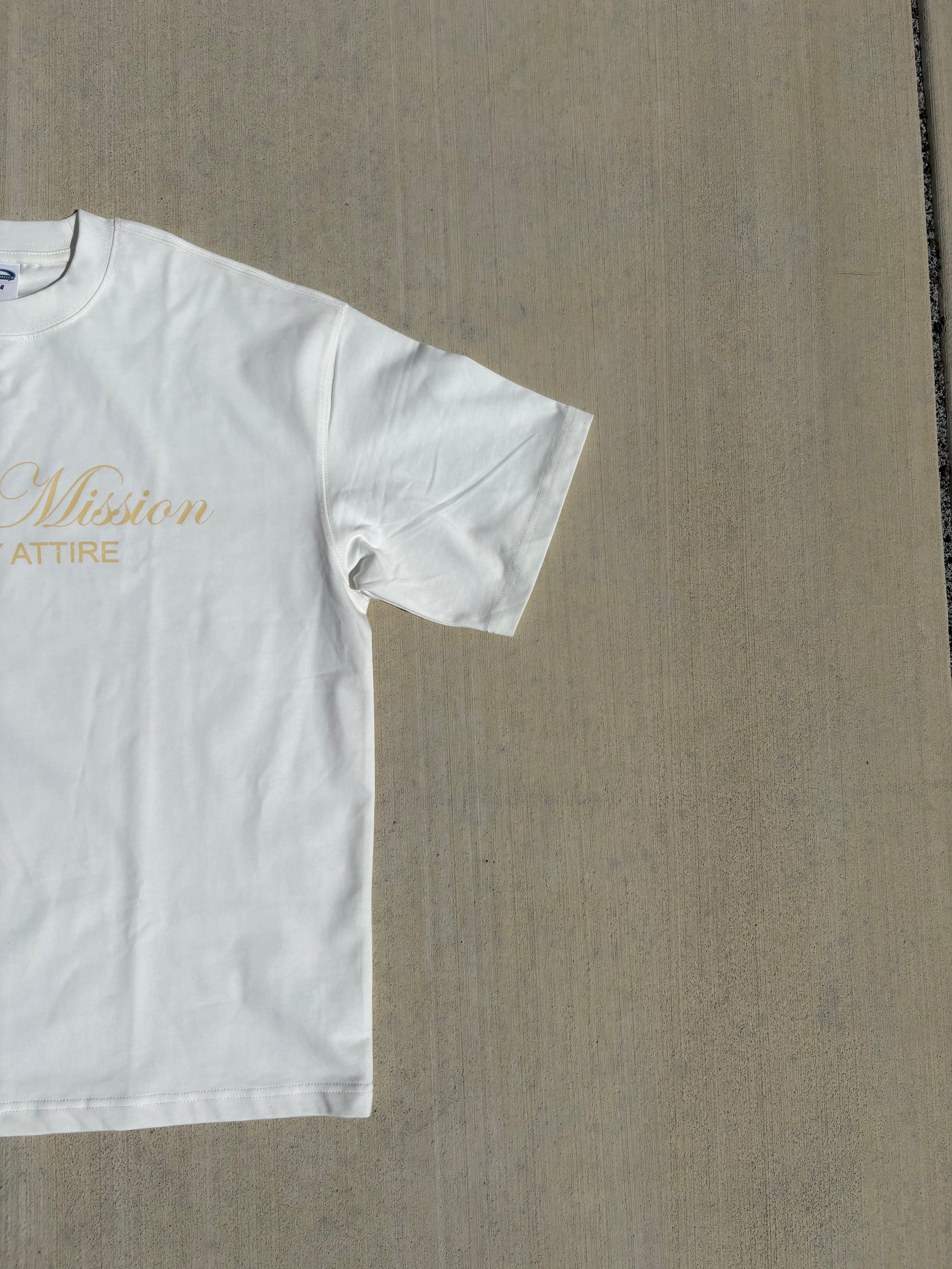 Champagne Stain White Tee
